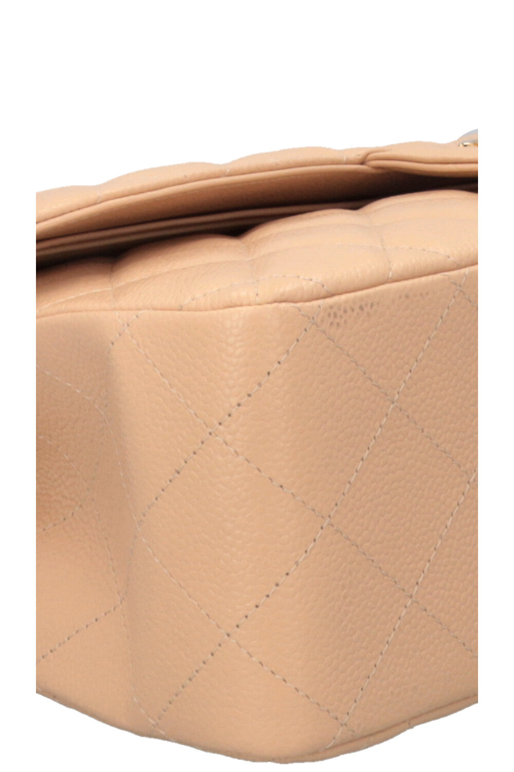 CHANEL Large Double Flap Bag Caviar Beige