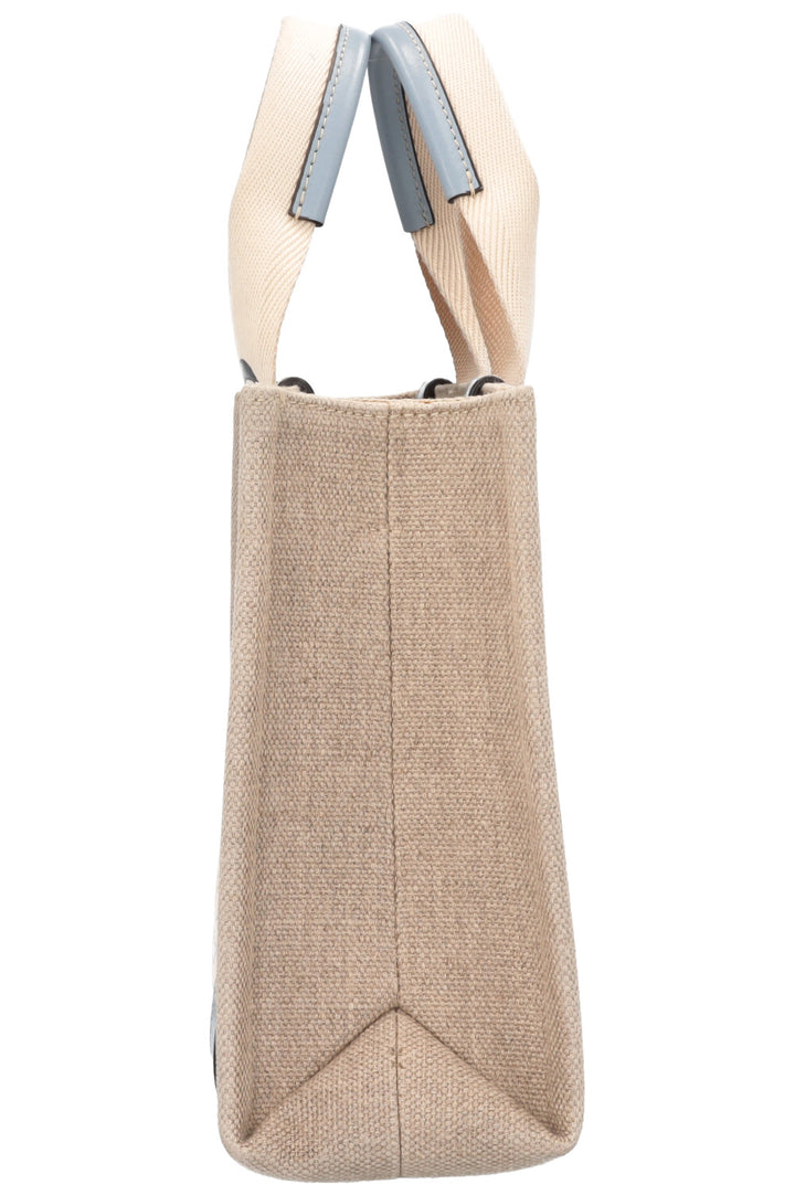 CHLOÉ Small Woody Tote Bag Canvas Blue