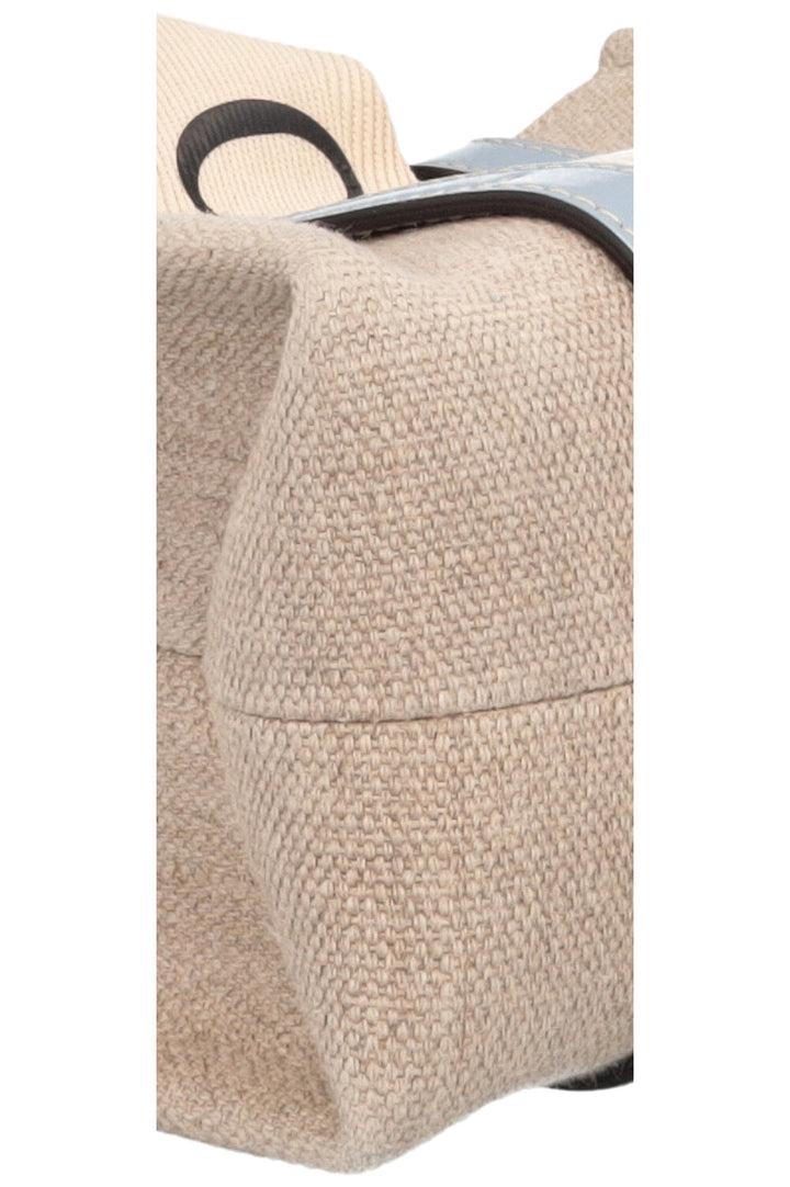 CHLOÉ Small Woody Tote Bag Canvas Blue