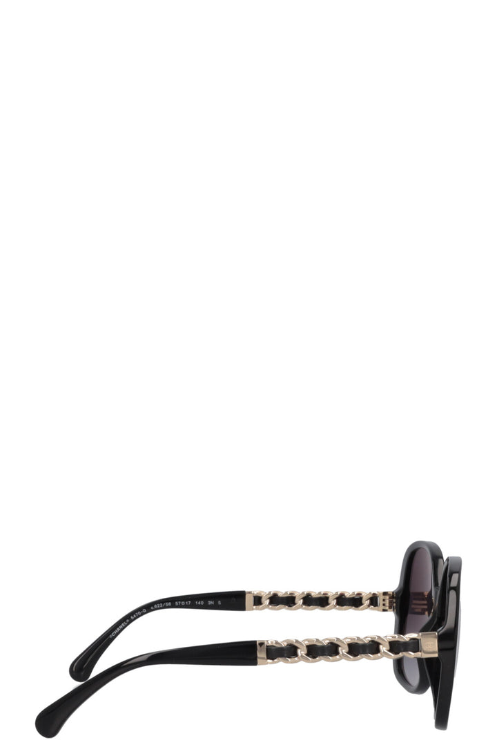 CHANEL 5470-Q Chain Sunglasses Black