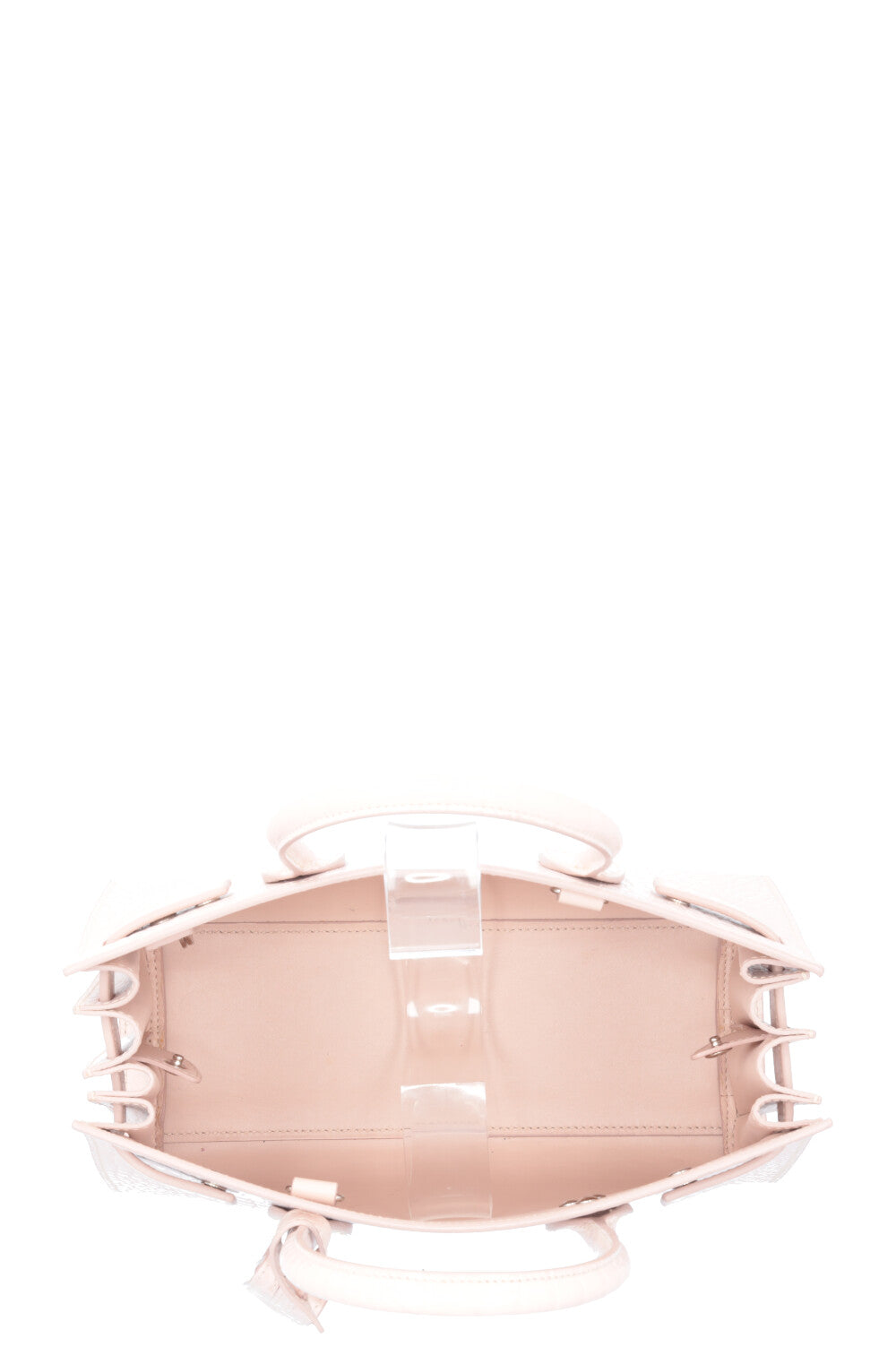SAINT LAURENT Small Sac de Jour Croco Embossed Nude
