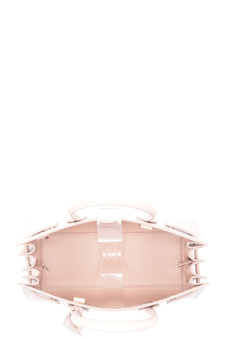 SAINT LAURENT Small Sac de Jour Croco Embossed Nude