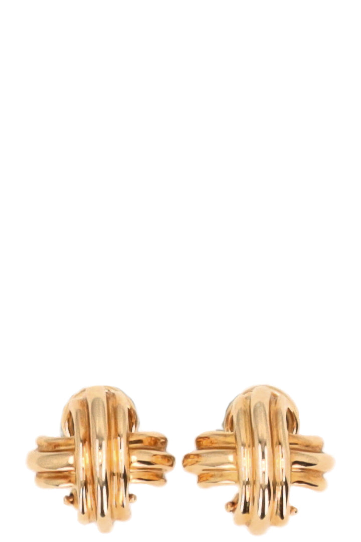 TIFFANY & Co. Signature X Earrings 18k Yellow Gold