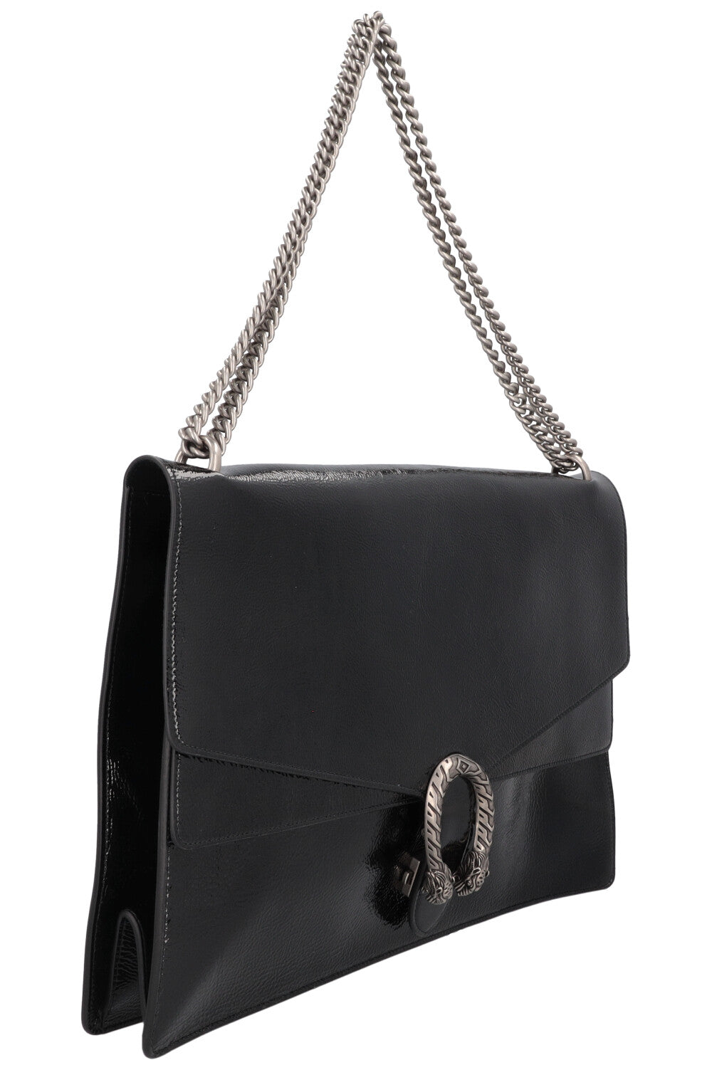 GUCCI Dionysus Large Shoulder Bag Patent Black