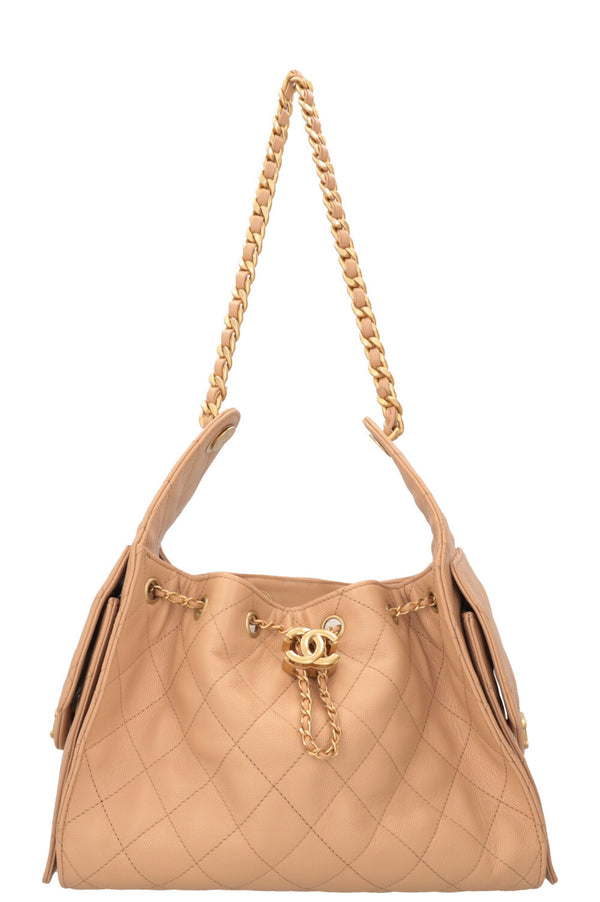 CHANEL 25 Small Caviar Beige