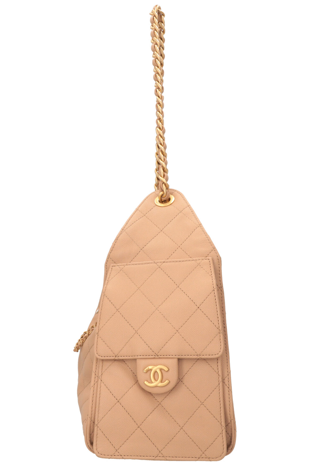CHANEL 25 Small Caviar Beige