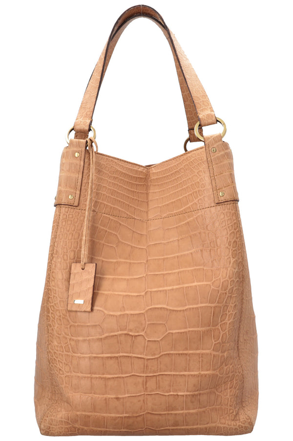 Sac seau GUCCI Croco Beige