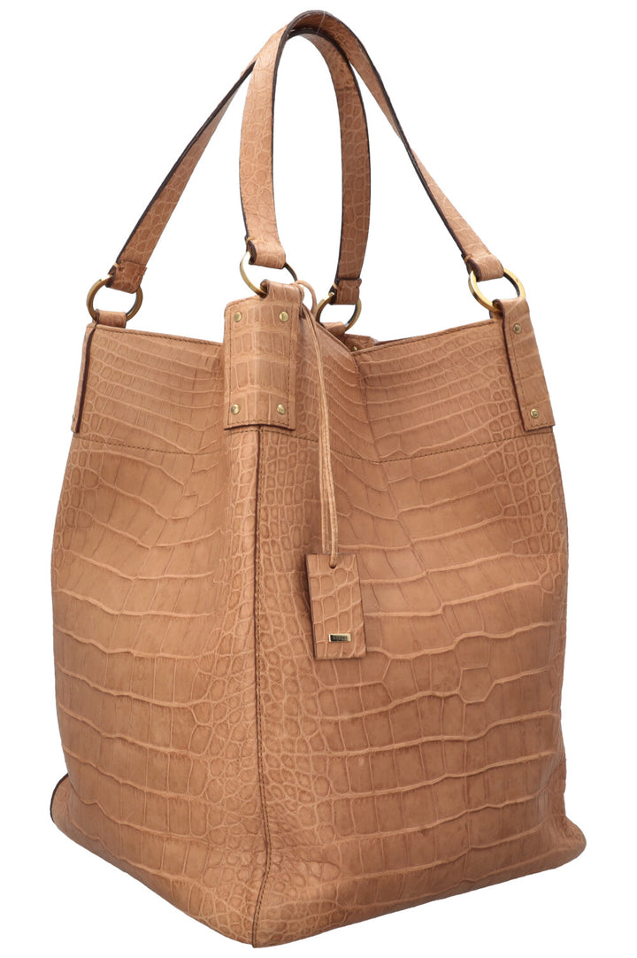 GUCCI Bucket Bag Croco Beige