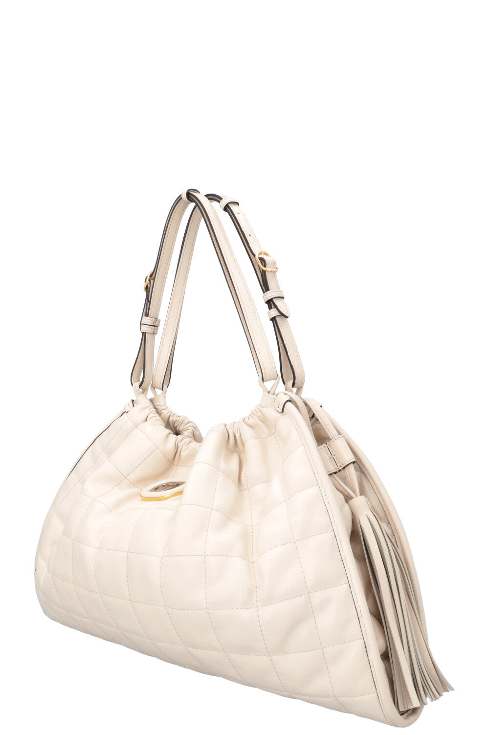 GUCCI Deco Medium Hobo Bag Leather White