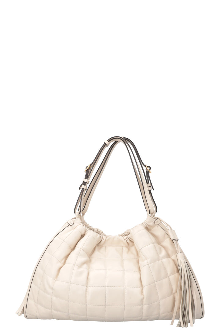 GUCCI Deco Medium Hobo Bag Leather White