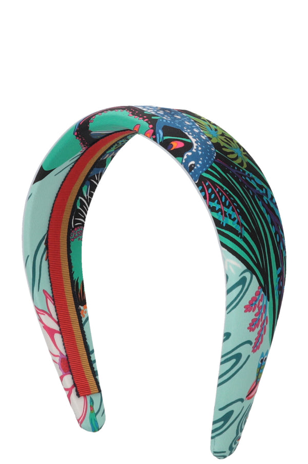 HERMÈS Serre-tête Gina Soie Multicolore