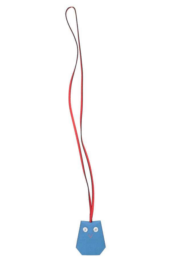 HERMÈS Petit H Hibouton Clochette Charm Bleu Rouge