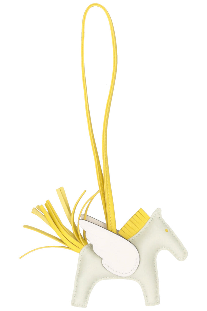 HERMÈS Rodeo PM Charm Etoupe Jaune Milton Rouge Sellier