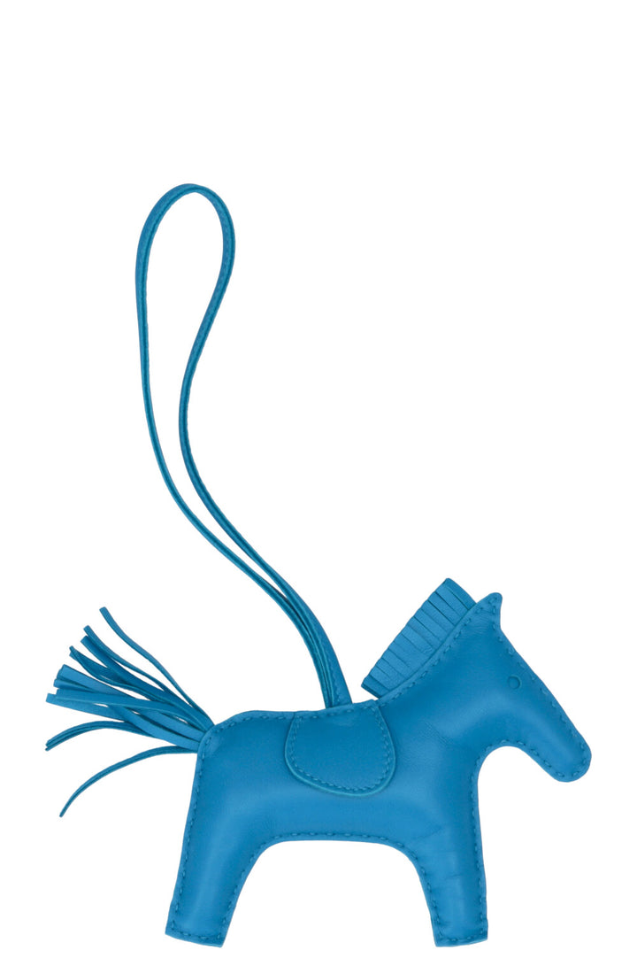 HERMÈS Rodeo MM Bag Charm Blue