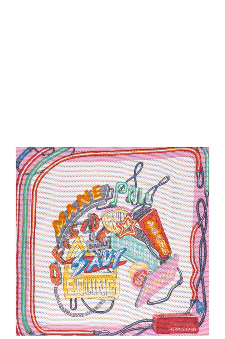 HERMÈS Chevaloscope Neon Pointille 70 Silk Carré