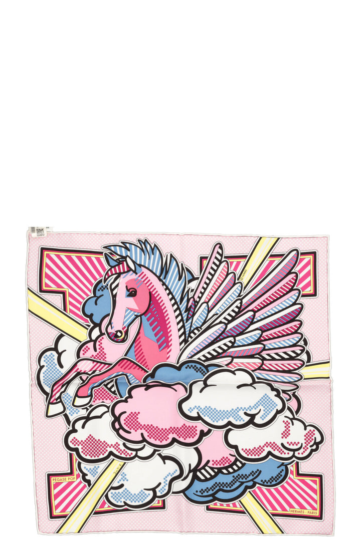 HERMÈS Pegase Pop Gavroche Silk Pink