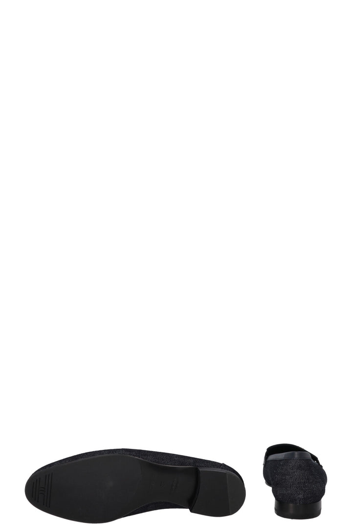 HERMÈS Royal Fringed Loafer Denim Navy