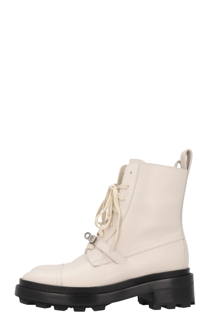 HERMÈS Funk Boots Leather Ivory