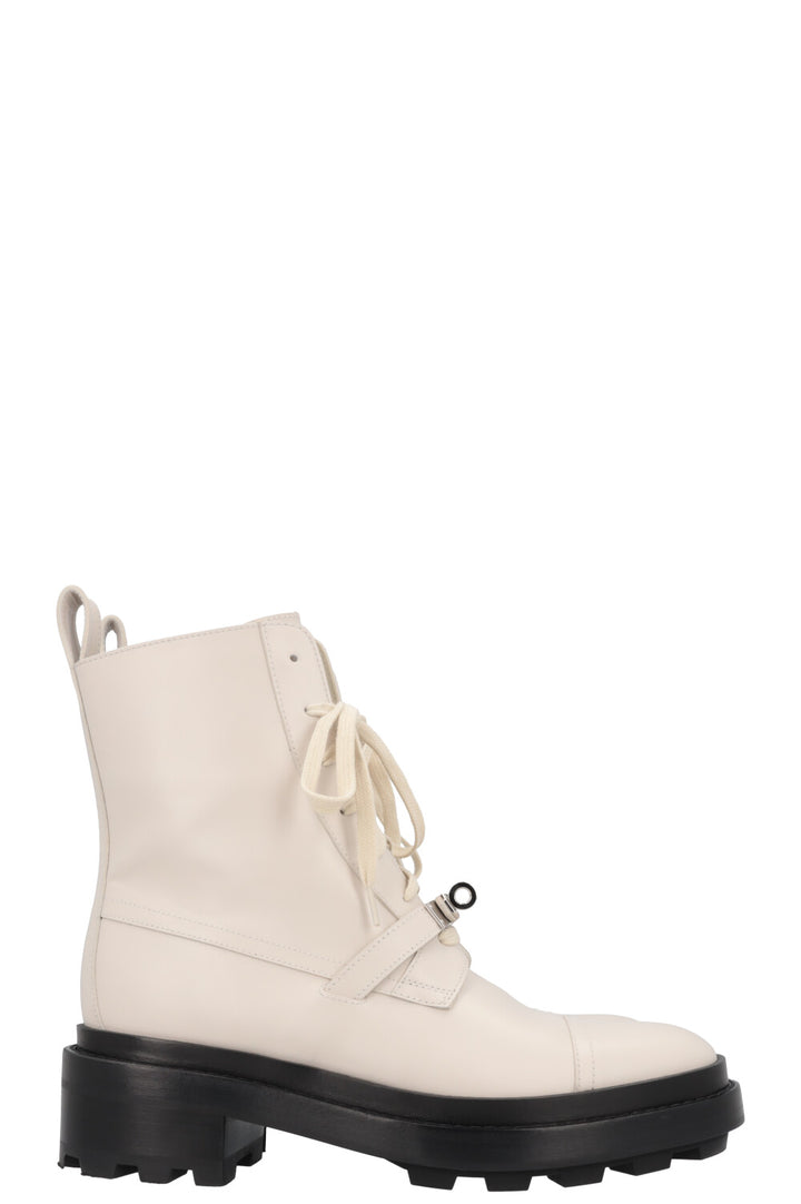 HERMÈS Funk Boots Leather Ivory