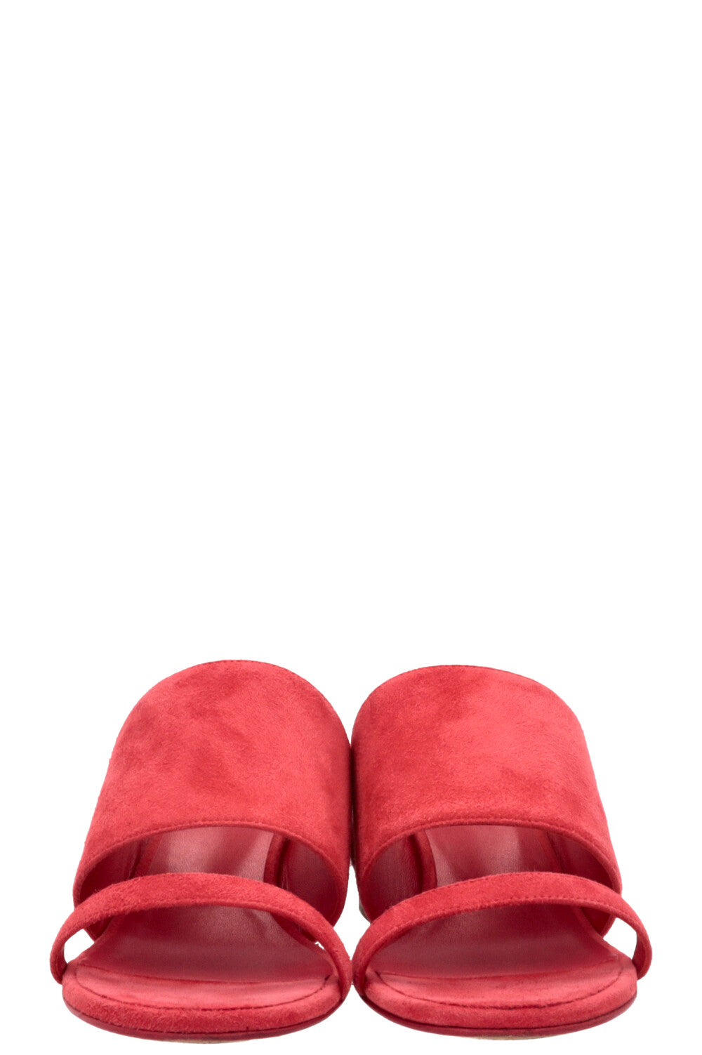 HERMÉS Mules Cornelia Daim Rouge Corazon