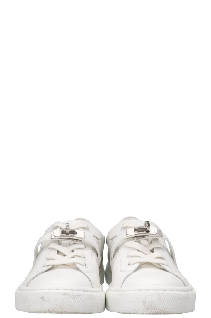 HERMÈS Day Laser Cut Sneakers White
