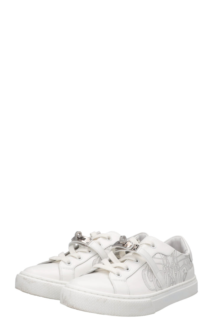 HERMÈS Day Laser Cut Sneakers White