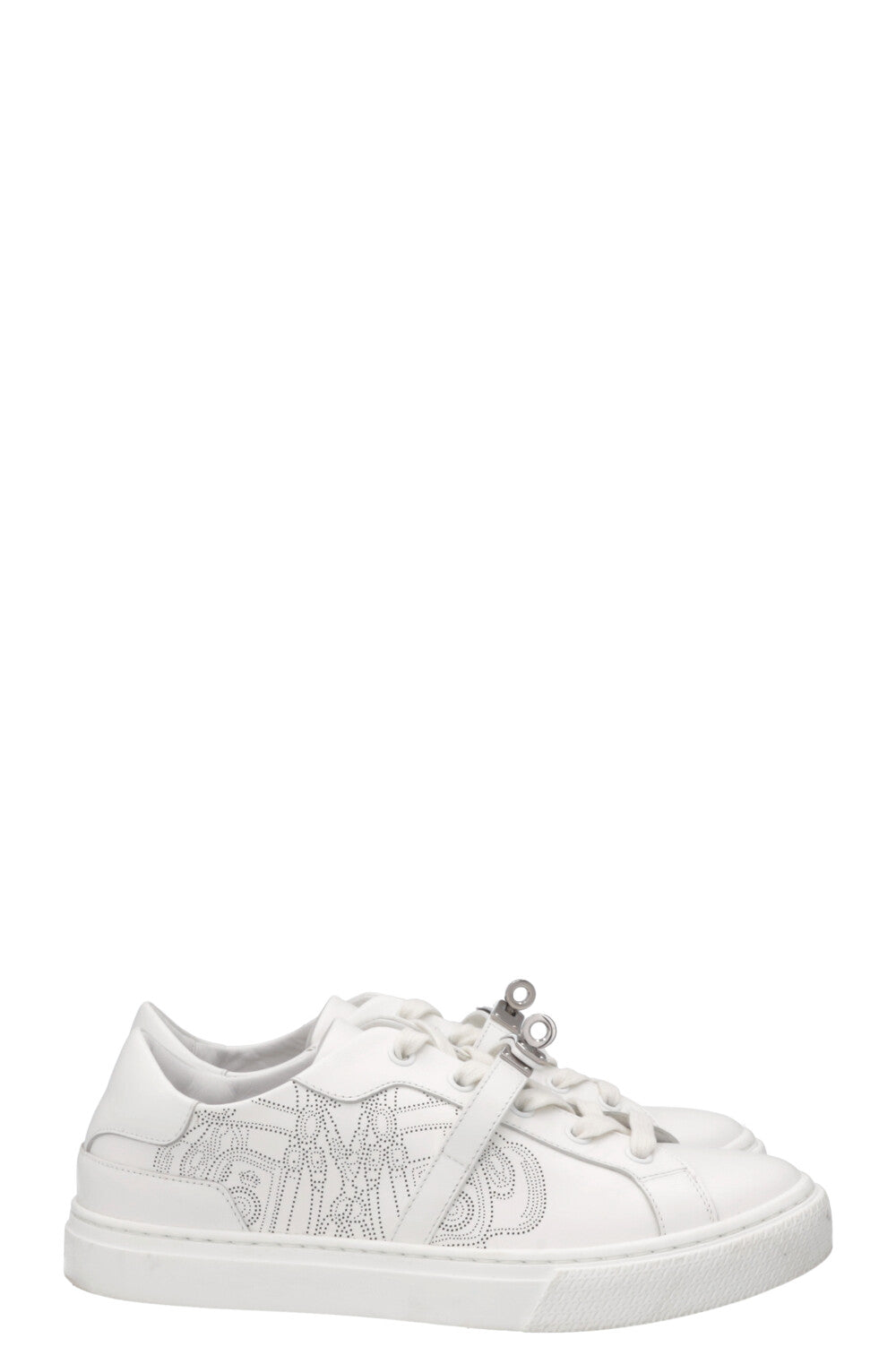 HERMÈS Day Laser Cut Sneakers White