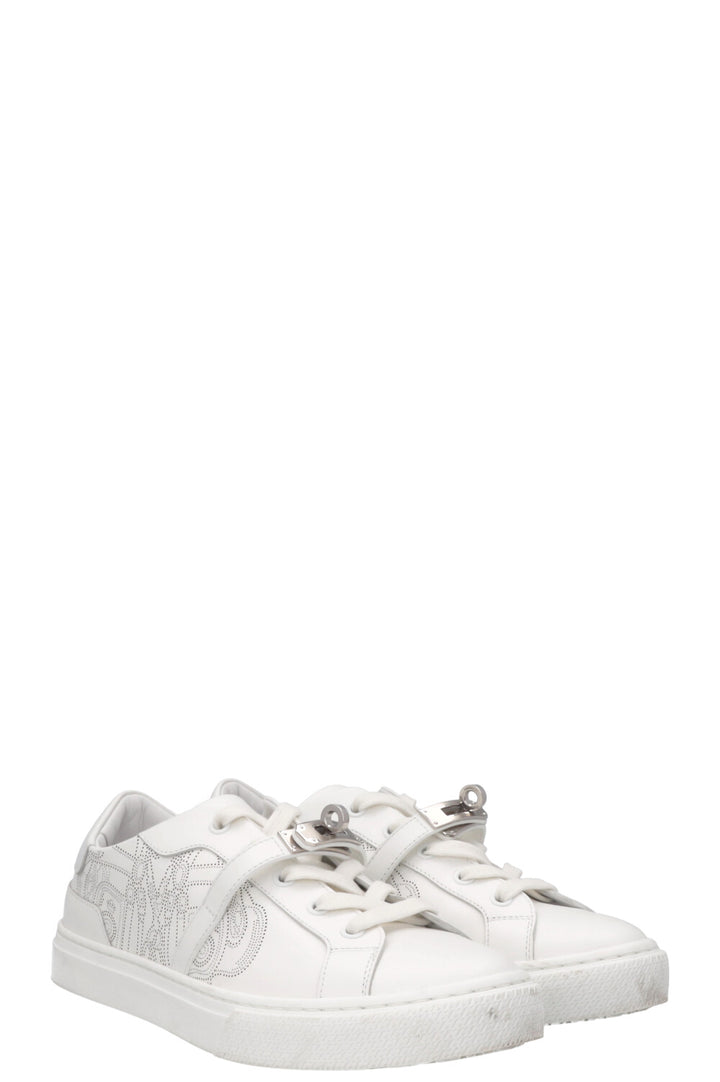 HERMÈS Day Laser Cut Sneakers White