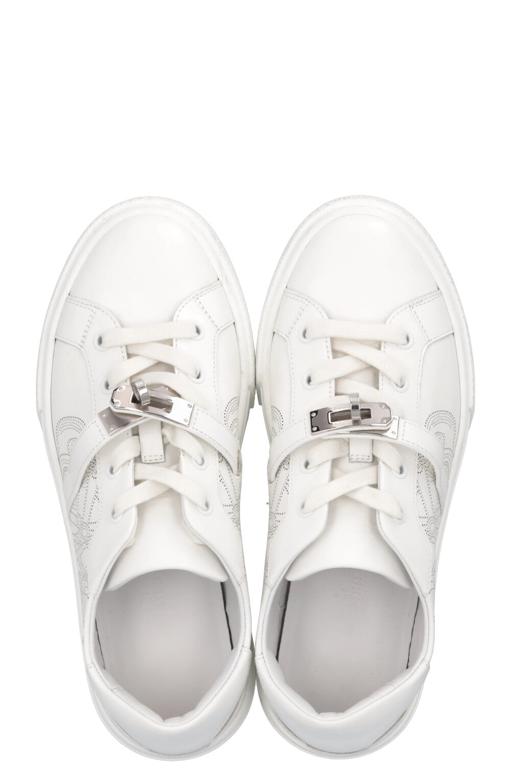 HERMÈS Day Laser Cut Sneakers White