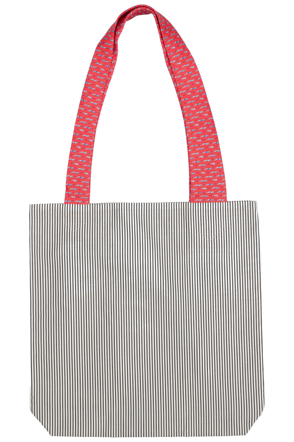 HERMÈS Petite H Tie Tote Bag Striped Cotton