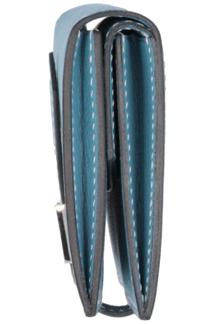 HERMÈS Bearn Compact Wallet Epsom Blue