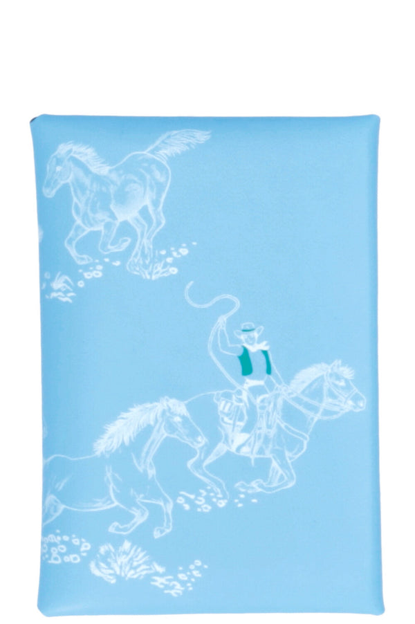 HERMÈS Porte-Cartes Compact Les Mustangs Calvi Duo