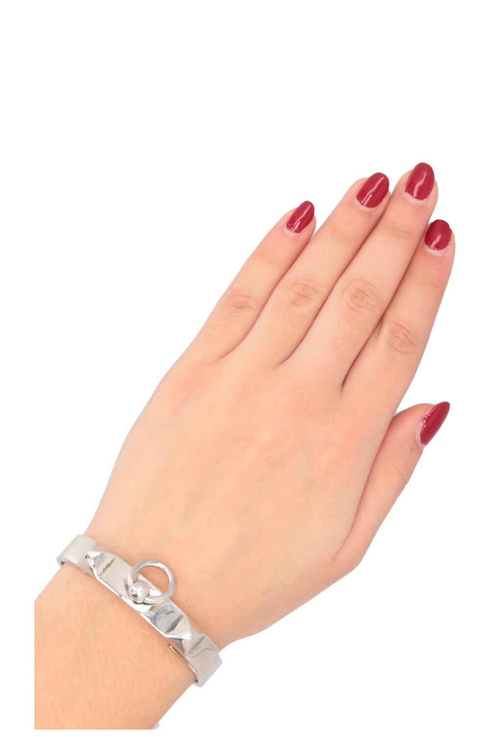 HERMÈS Collier de Chien Bracelet Small Silver