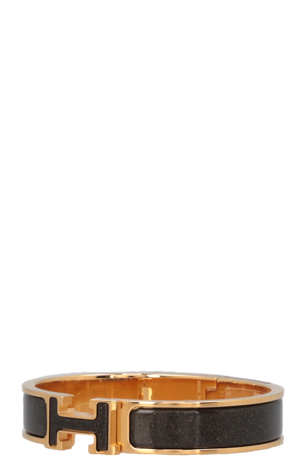 HERMÈS Clic H All Over Glitter Bracelet Gold PM