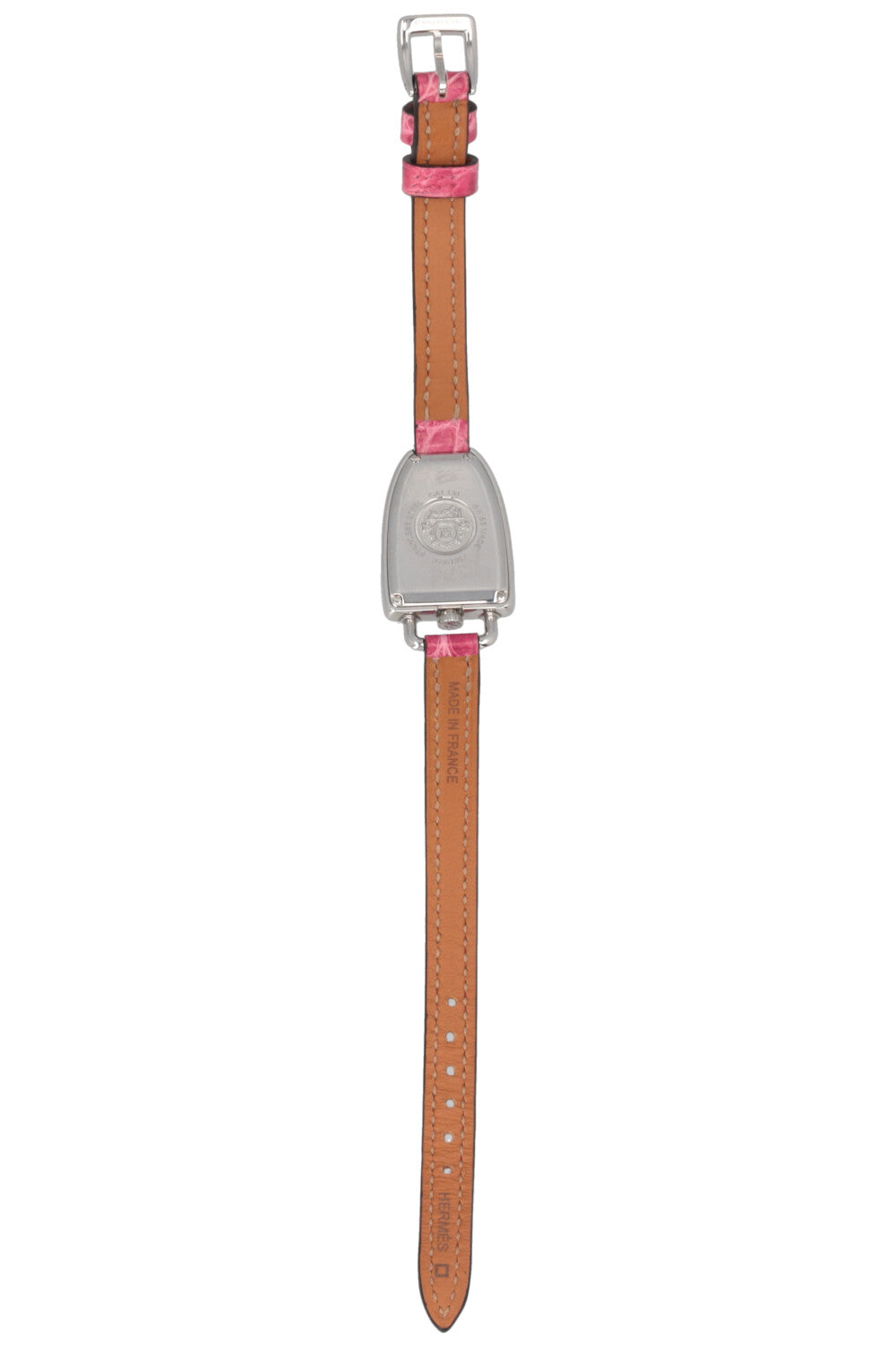 Montre HERMÈS Galop d'Hermès Moyenne Alligator Rose