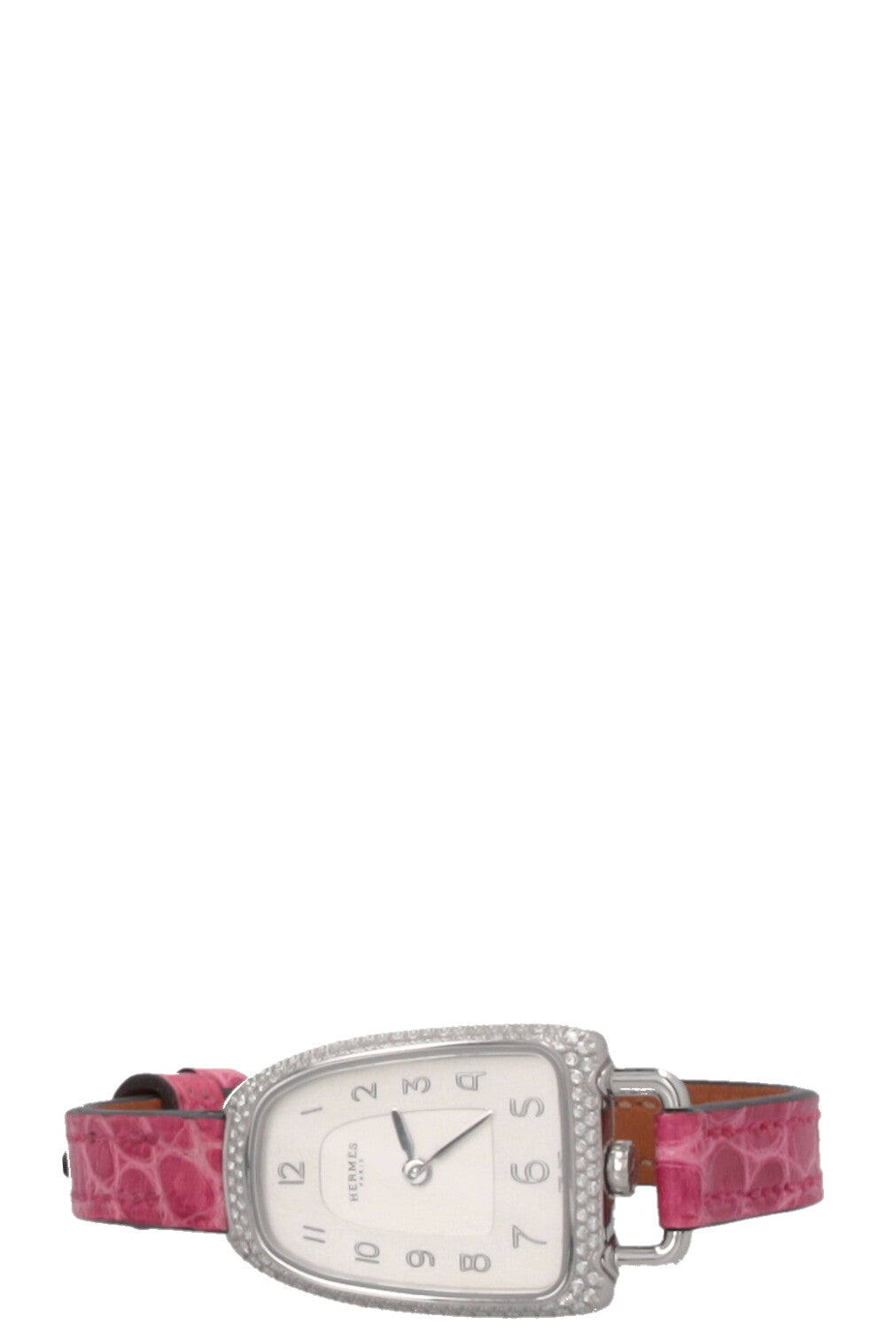 Montre HERMÈS Galop d'Hermès Moyenne Alligator Rose