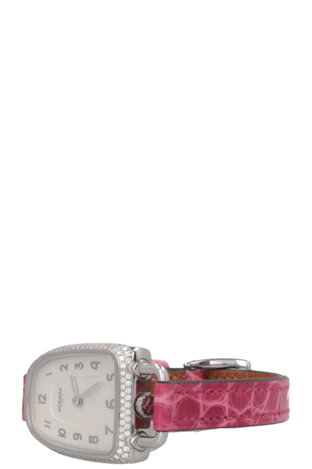 Montre HERMÈS Galop d'Hermès Moyenne Alligator Rose