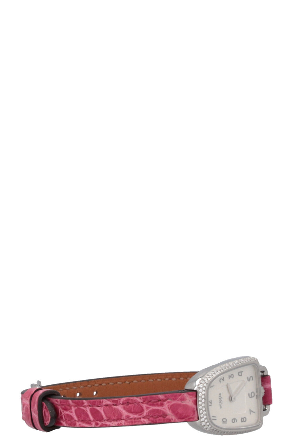 Montre HERMÈS Galop d'Hermès Moyenne Alligator Rose