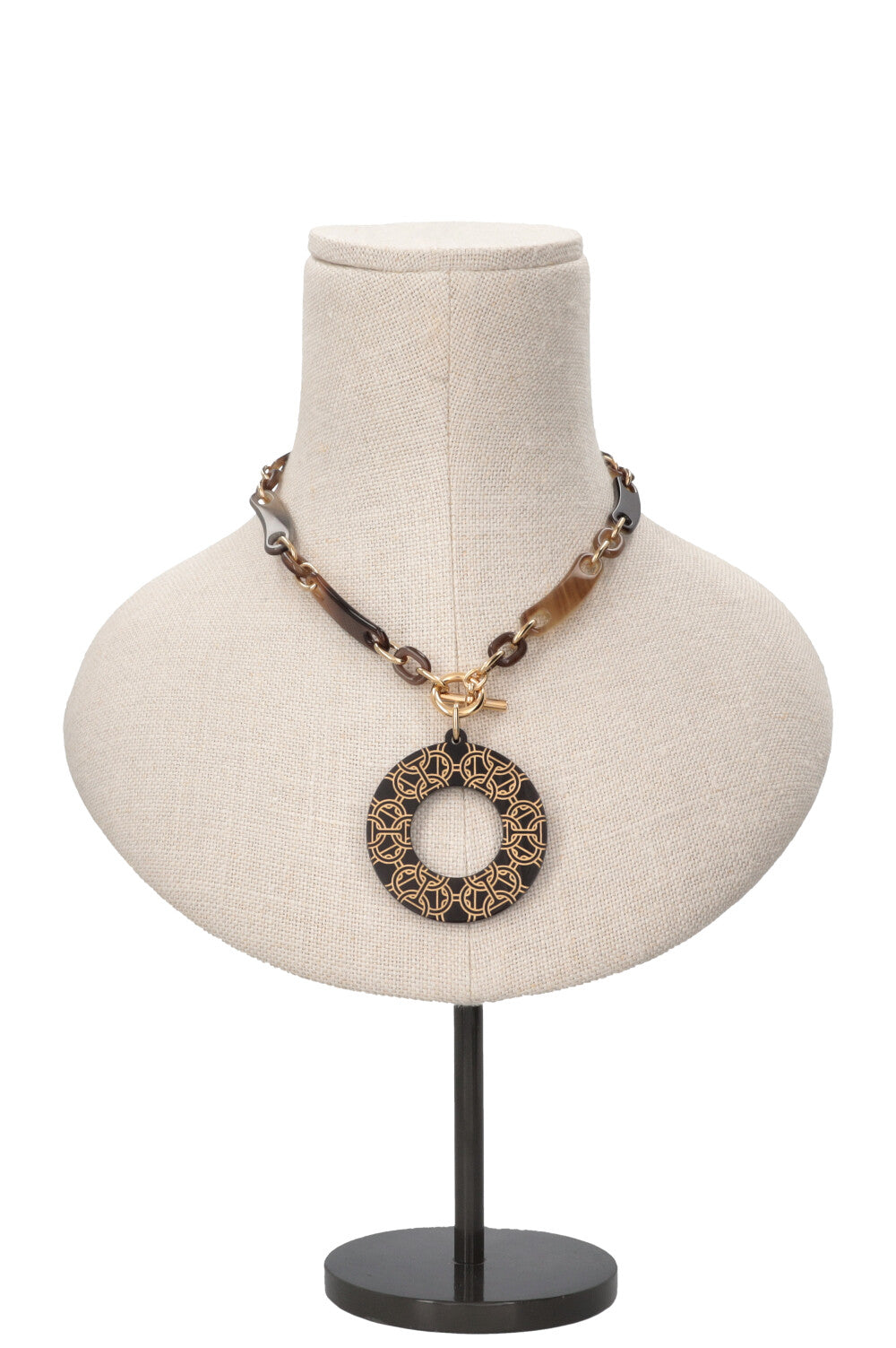 HERMÈS Chaine d'Ancre Pendant Necklace Horn