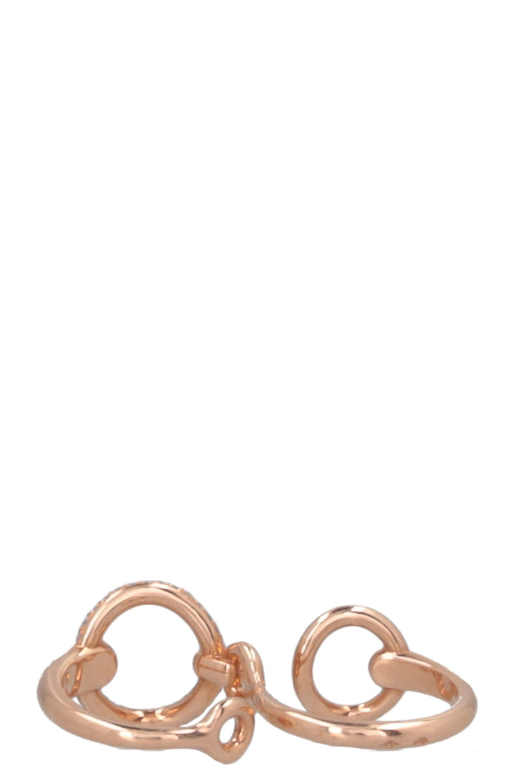 HERMÈS Filet d´Or Double Ring Rosegold Diamonds