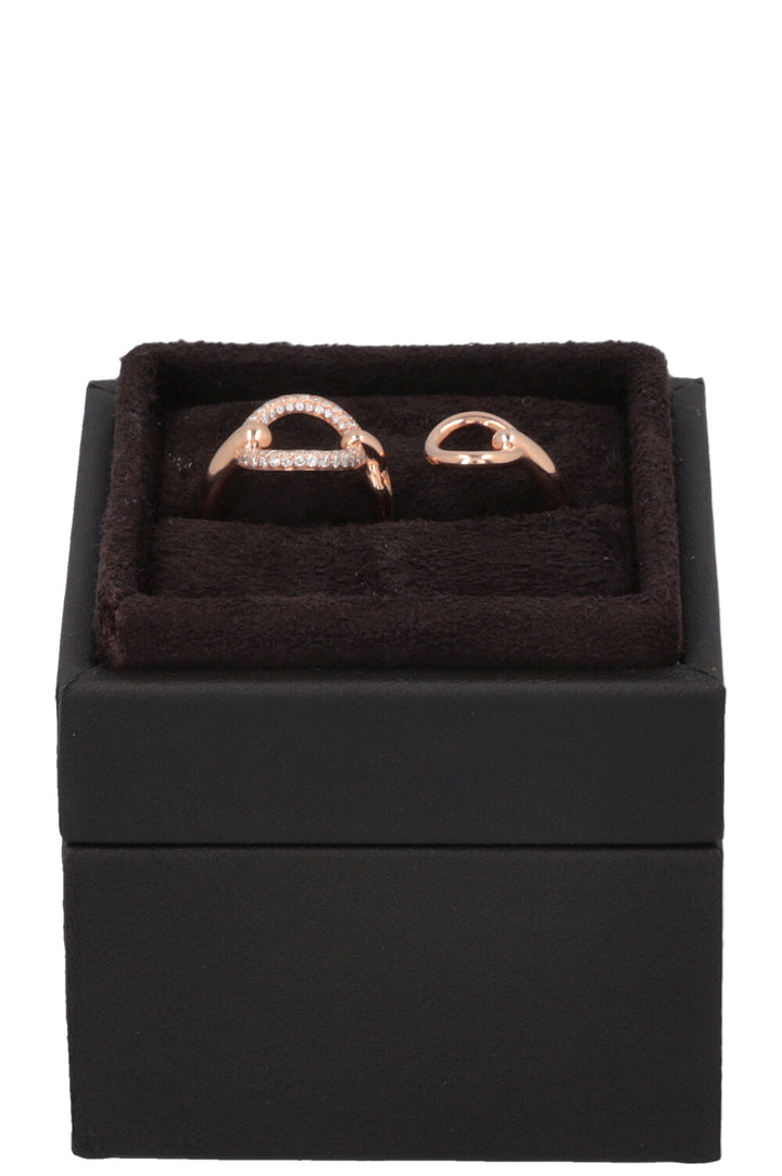 HERMÈS Filet d´Or Double Ring Rosegold Diamonds