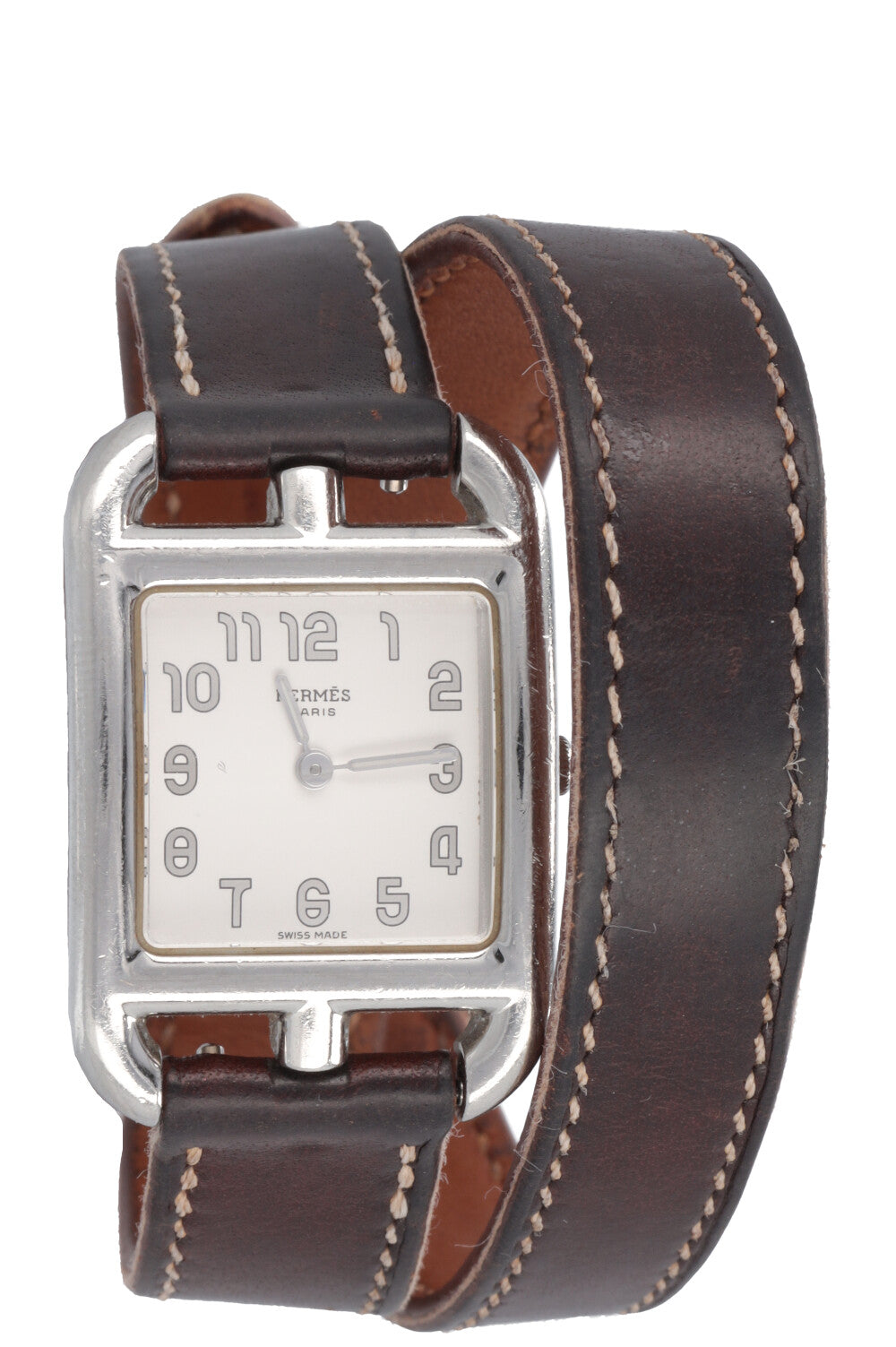 HERMÈS Cape Cod Double Tour Small Palladium