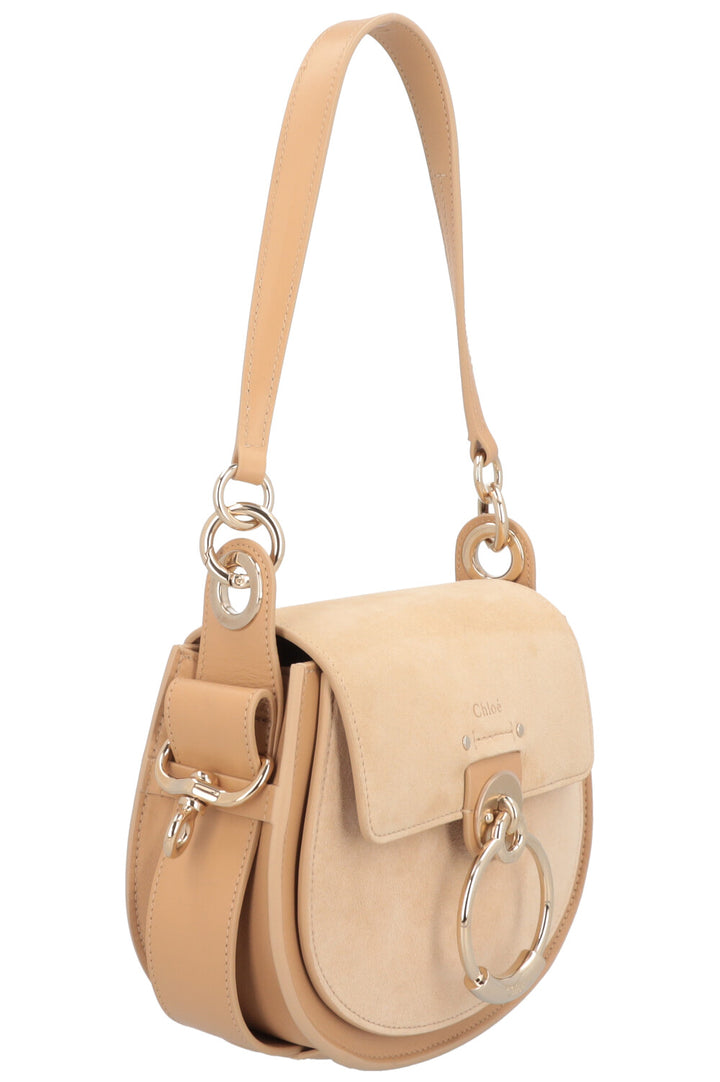 CHLOÉ Small Tess Crossbody Bag Beige