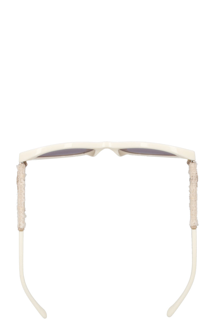 CHANEL CH5513 Tweed Sunglasses Ivory