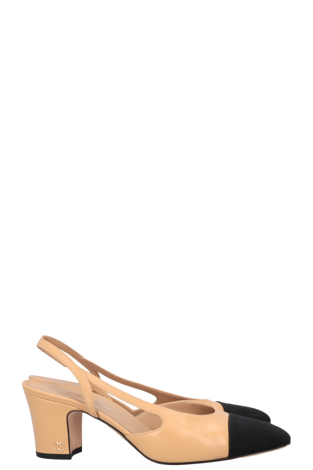 CHANEL Classic Slingback Heels Beige