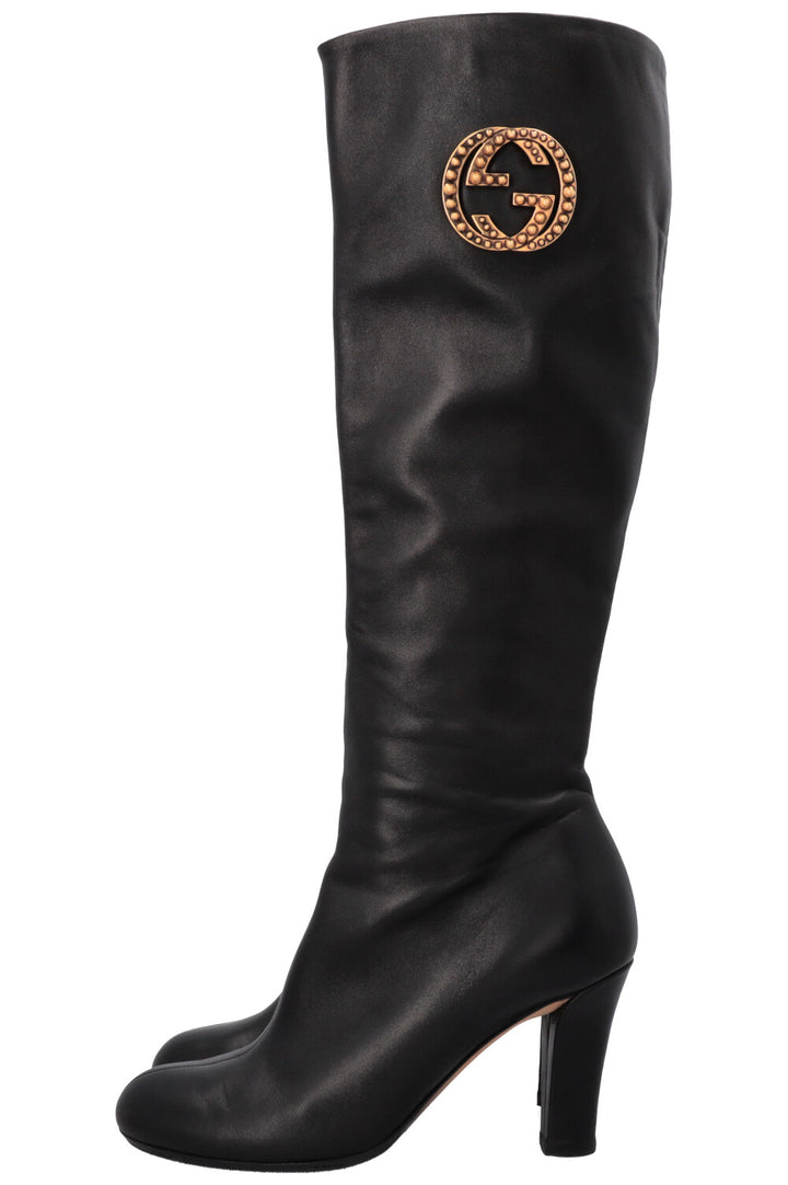 GUCCI GG Interlocking Boots Black