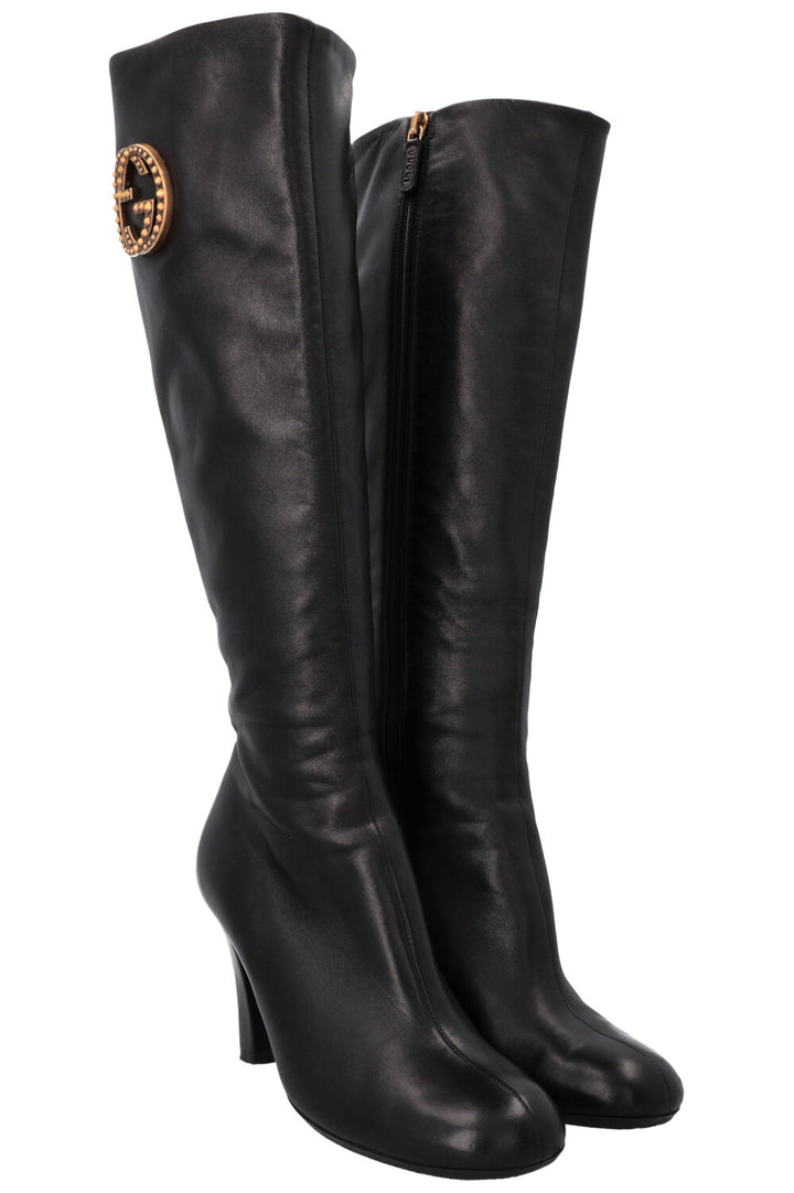 GUCCI GG Interlocking Boots Black