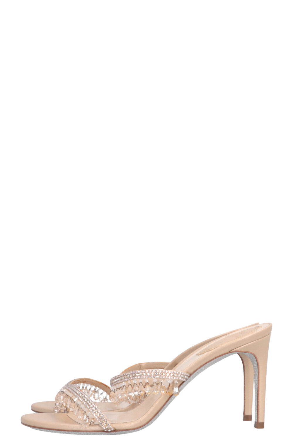 RENÉ CAOVILLA Chandelier Mules Beige