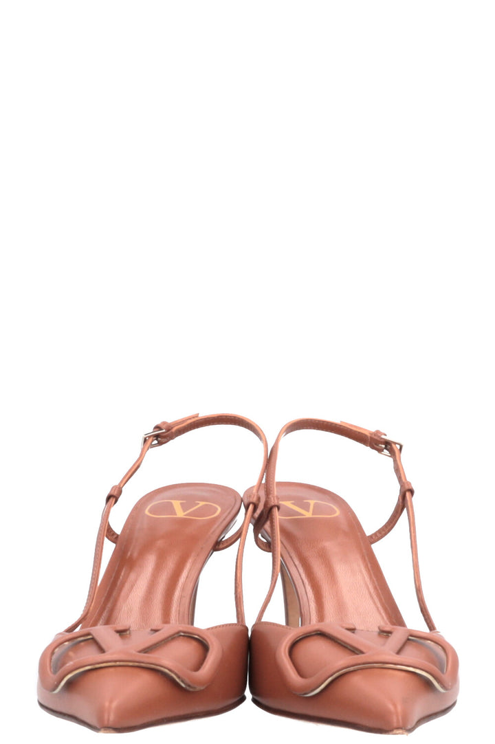 VALENTINO VLogo Heels Cognac