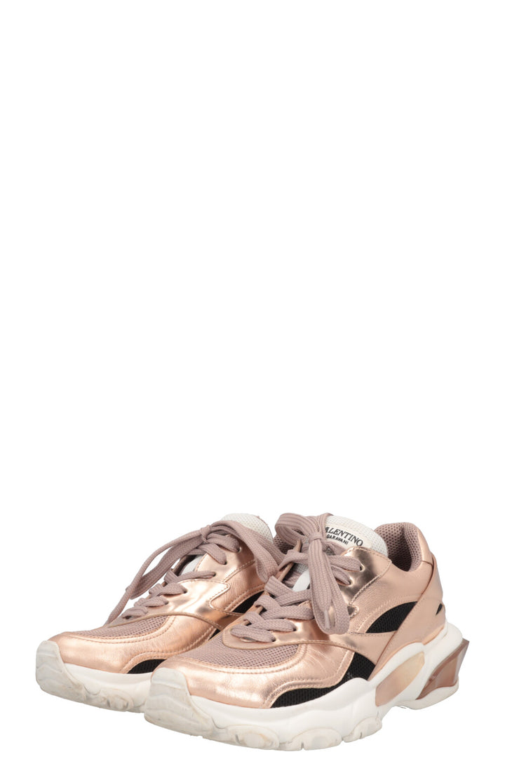 VALENTINO Low Top Bounce Sneaker Metallic Pink